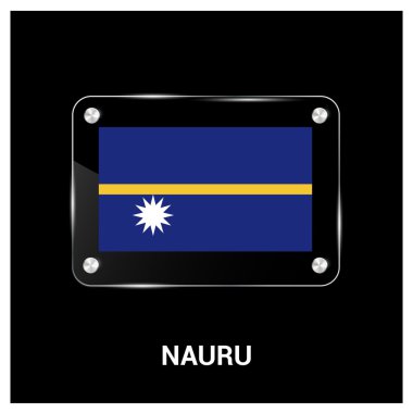 Nauru bayrak cam levha
