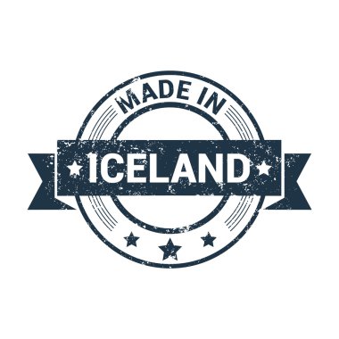 İzlanda - yuvarlak lastik damga tasarım yapılan