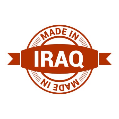 Irak'ta yapılan. Yuvarlak lastik damga tasarım