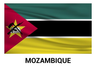 Mozambik bayrak resmi renklerde