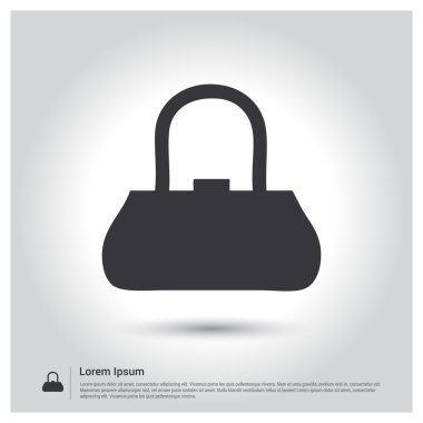 Bayan el çantası simgesini