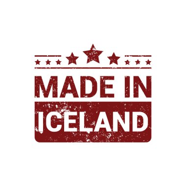 İzlanda - kırmızı lastik damga yapılmış