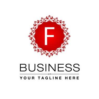 Buisiness Logo tasarımı kırmızı harf f
