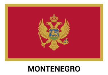 Karadağ bayrağı resmi renklerde