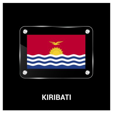Kiribati bayrak cam levha