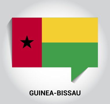 üç boyutlu 3d Gine Bissau bayrak