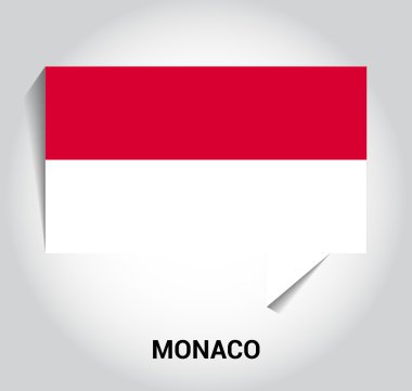 üç boyutlu 3d Monako bayrağı