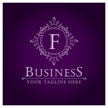 F harfi ile Buisiness Logo tasarımı