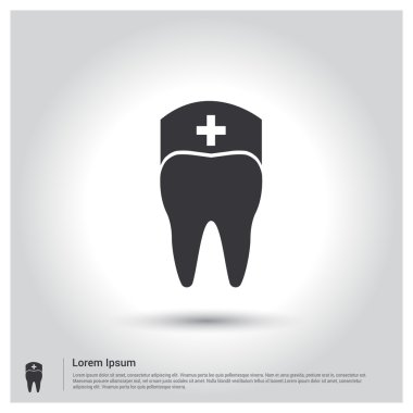 diş hekimi logo wih tıbbi çapraz