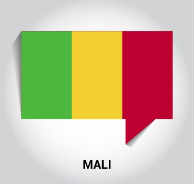 üç boyutlu 3d Mali bayrağı