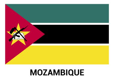 Mozambik bayrak resmi renklerde