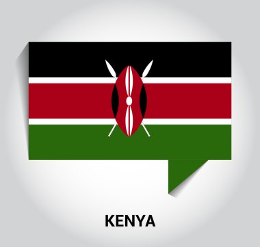 üç boyutlu 3d Kenya bayrak