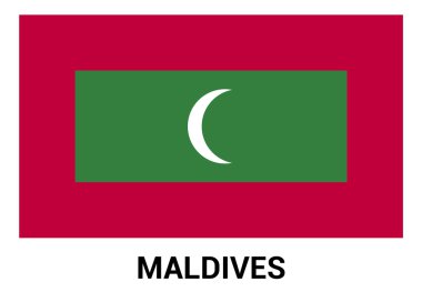 Maldivies bayrağı resmi renklerde