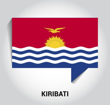 üç boyutlu 3d Kiribati bayrak