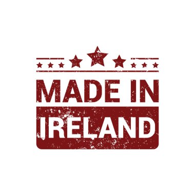 İrlanda yaptı. Kırmızı lastik damga tasarım