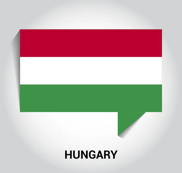 Drapeau tridimensionnel 3d Hongrie — Image vectorielle
