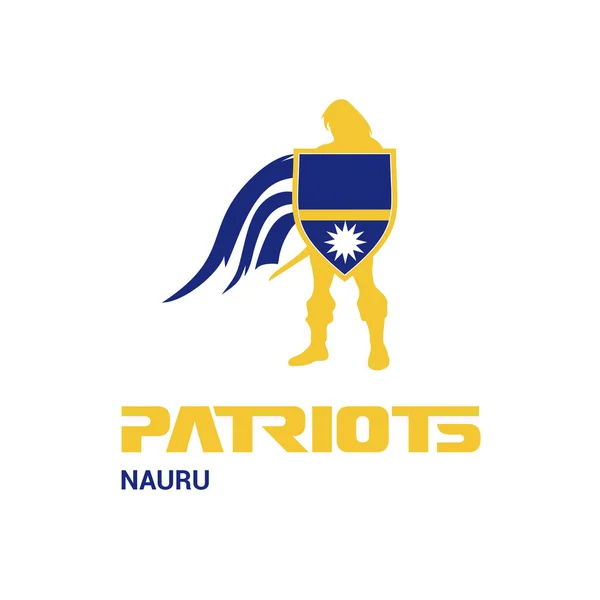 Concetto di patrioti Nauru — Vettoriale Stock