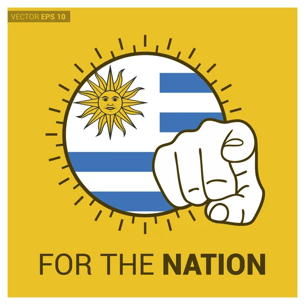 Uruguay concepto de bandera de país — Archivo Imágenes Vectoriales