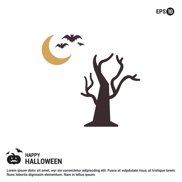 Halloween Tree pictogram. — Stockvector