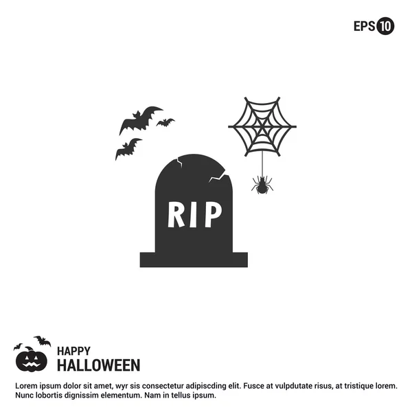 Halloween tumba icono — Archivo Imágenes Vectoriales