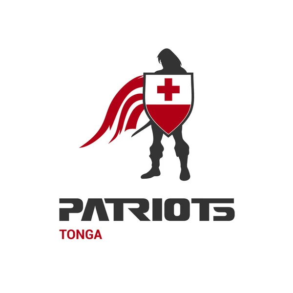 Concepto de patriotas tonga — Vector de stock