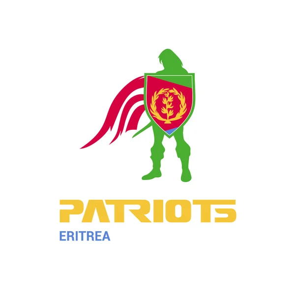 Concepto de patriotas de Eritrea — Vector de stock