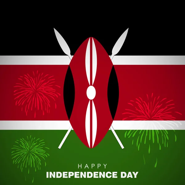 Kenia Grusskarte zum Tag der Unabhängigkeit. — Stockvektor