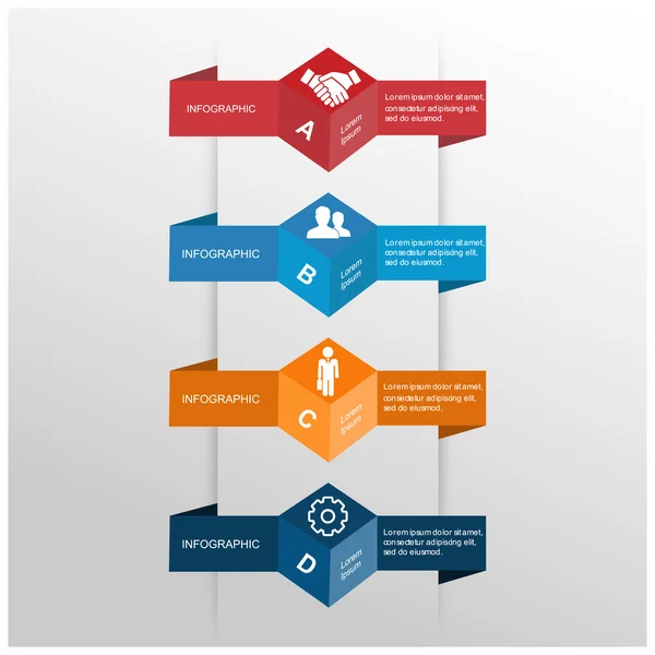 Infográfico de 4 passos . —  Vetores de Stock