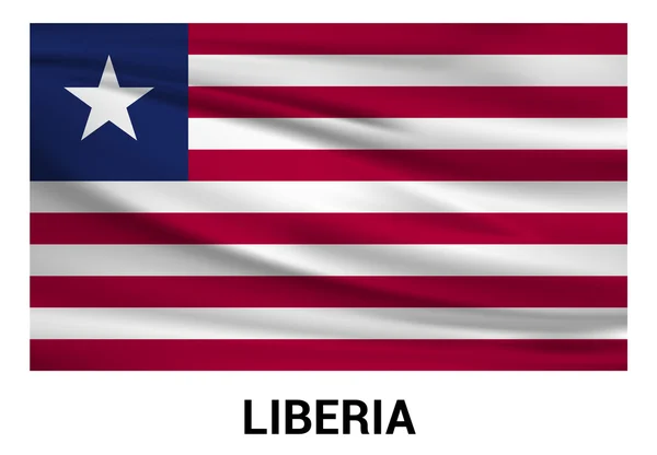Libéria Drapeau aux couleurs officielles — Image vectorielle
