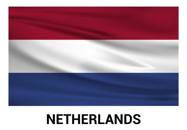 Netherlands flag in official colors — Stock Vector