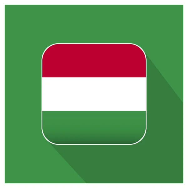 Bouton drapeau hongrois — Image vectorielle