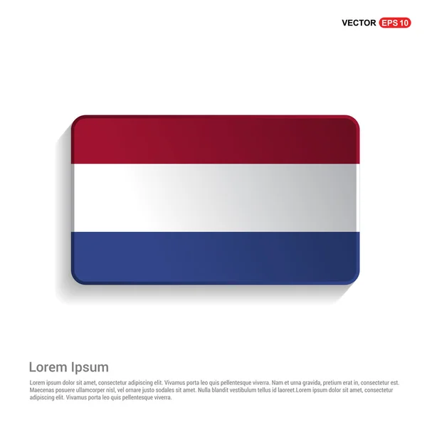 Netherlands flag Button — Stock Vector