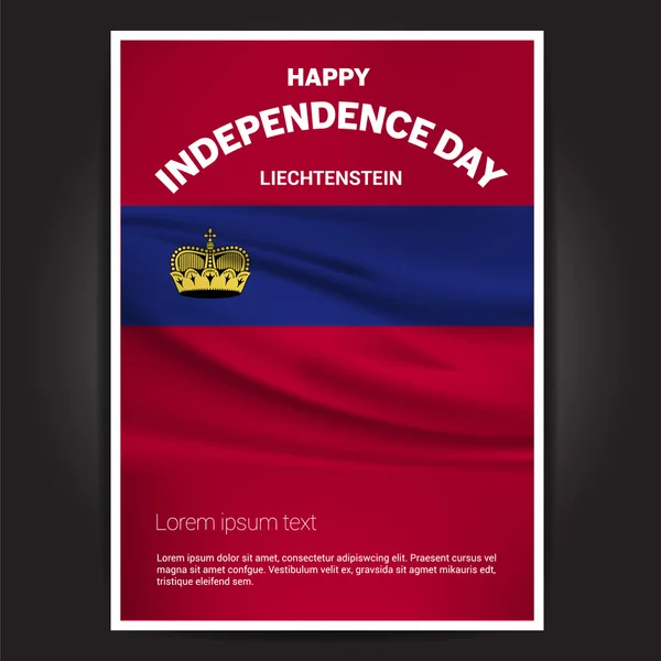 Плакат Дня независимости Лихтенштейна — стоковый вектор