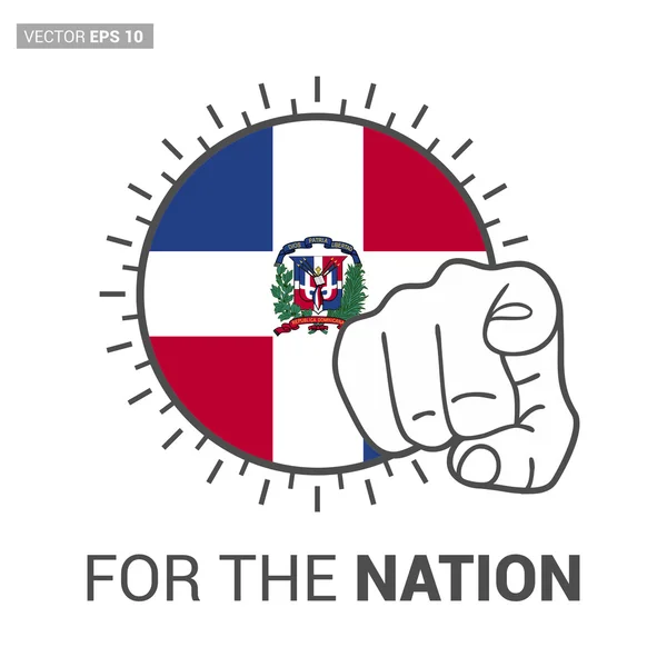 République dominicaine drapeau de pays concept — Image vectorielle