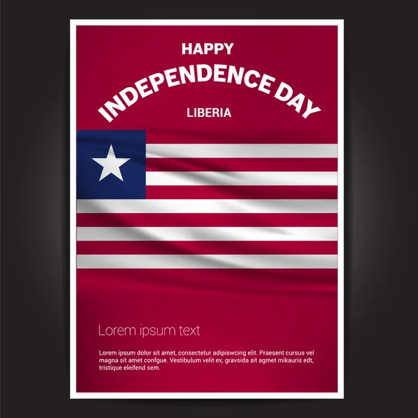 Liberia Independence Day poster — Stock Vector