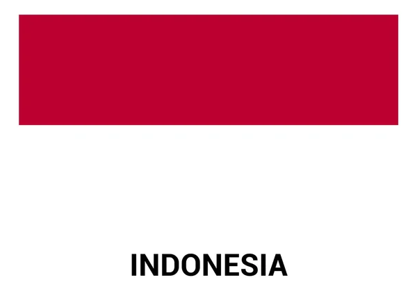 Bandera de Indonesia en colores oficiales — Vector de stock