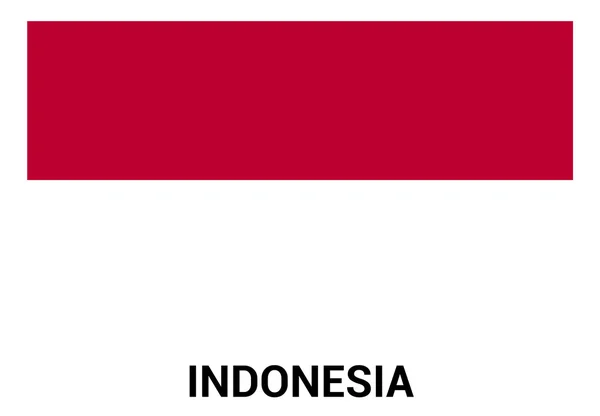 Indonesia Bandiera in colori ufficiali — Vettoriale Stock