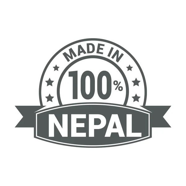 ネパール - 円形のゴム製スタンプのデザインは、 — ストックベクタ