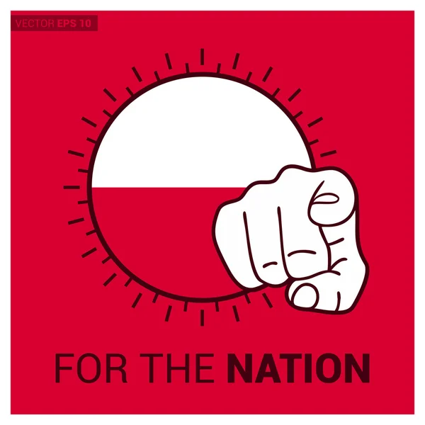 Polonia concetto di bandiera nazionale — Vettoriale Stock