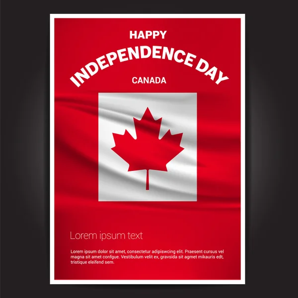 Den nezávislosti Kanada plakát — Stockový vektor