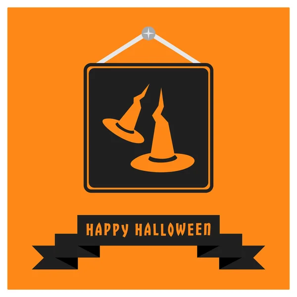 Halloween häxa hattar ikonen. — Stock vektor