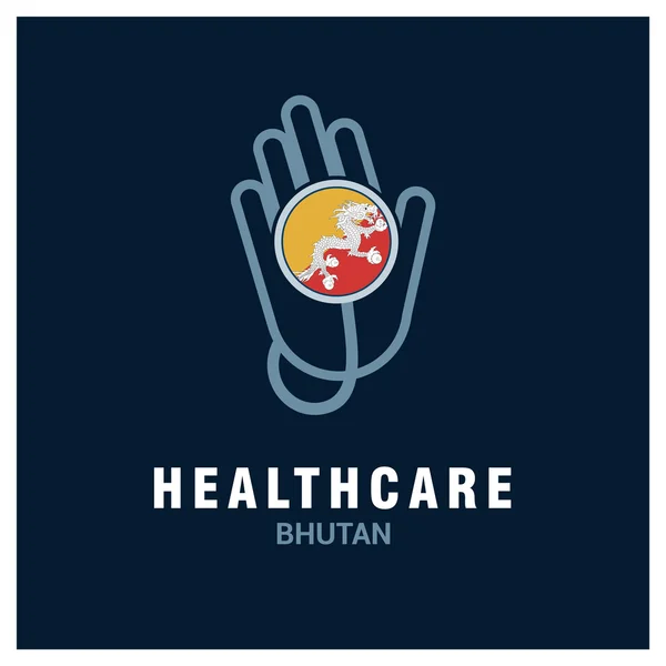 Bhutan healthcare logo — стоковий вектор