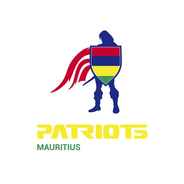 Concept patriotes mauriciens — Image vectorielle