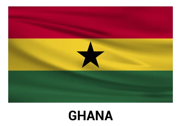 公式色でガーナの旗 — ストックベクタ