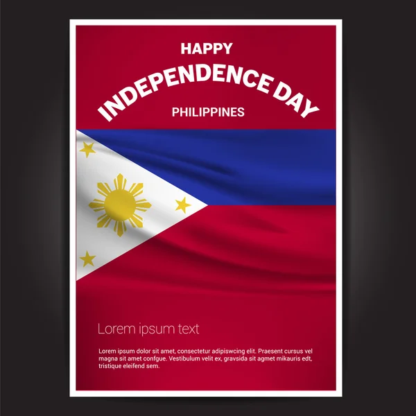 Φιλιππίνες ημέρα ανεξαρτησίας αφίσα — Διανυσματικό Αρχείο