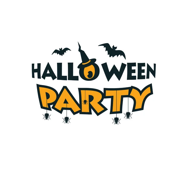 Créatif effrayant Halloween Party typographie — Image vectorielle
