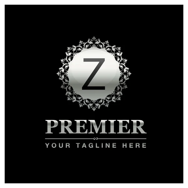 Buisiness Logo tasarımı ile gümüş harf Z — Stok Vektör