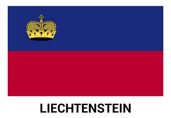 Bandeira do Liechtenstein em cores oficiais — Vetor de Stock