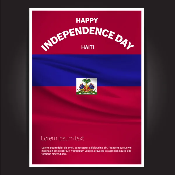 Haiti den nezávislosti plakát — Stockový vektor