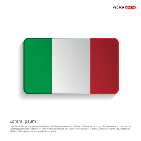 Italië vlag knop — Stockvector